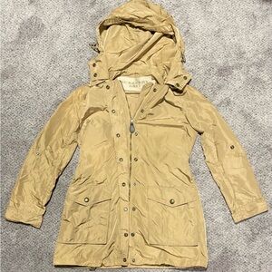 Burberry Brit Women’s Beige Hooded Parka Rain Jacket - Size M - Perfect Cond.